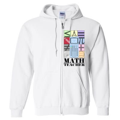 Math Teacher Full Zip Hoodie