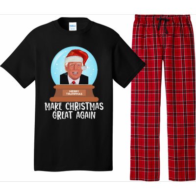 Merry Trumpmas Make Christmas Great Again Trump Snow Globe Pajama Set