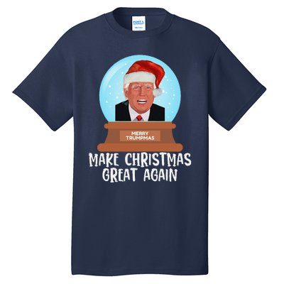 Merry Trumpmas Make Christmas Great Again Trump Snow Globe Tall T-Shirt