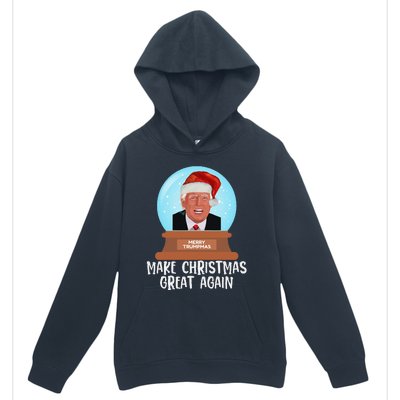 Merry Trumpmas Make Christmas Great Again Trump Snow Globe Urban Pullover Hoodie