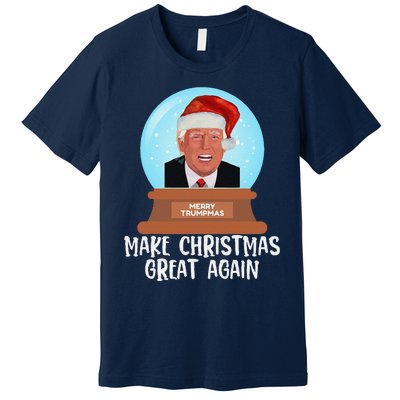 Merry Trumpmas Make Christmas Great Again Trump Snow Globe Premium T-Shirt