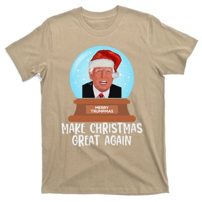 Merry Trumpmas Make Christmas Great Again Trump Snow Globe T-Shirt