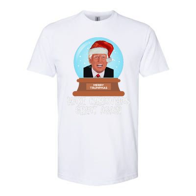 Merry Trumpmas Make Christmas Great Again Trump Snow Globe Softstyle CVC T-Shirt