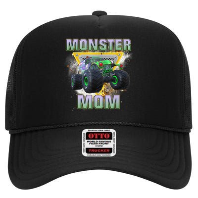 Monster Truck Mom Mothers Day Monster Truck Are My Jam High Crown Mesh Back Trucker Hat