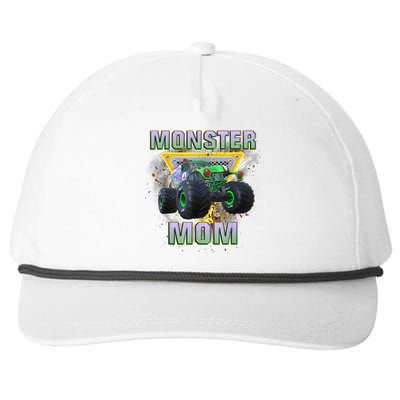 Monster Truck Mom Mothers Day Monster Truck Are My Jam Snapback Five-Panel Rope Hat