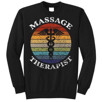 Massage Therapy Massage Therapist Vintage Sunset Gifts Sweatshirt