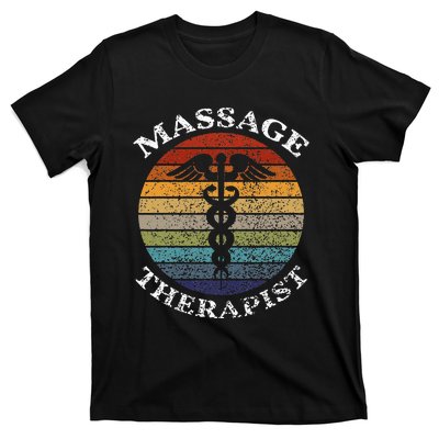 Massage Therapy Massage Therapist Vintage Sunset Gifts T-Shirt