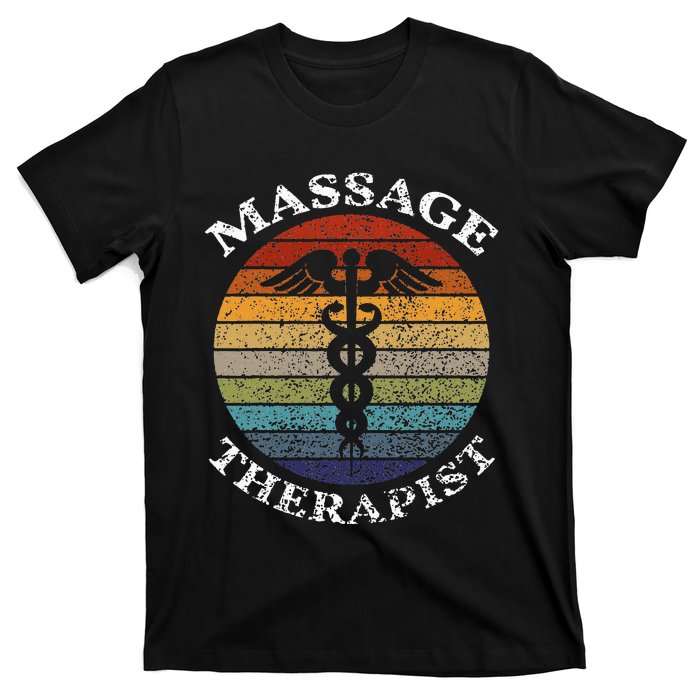 Massage Therapy Massage Therapist Vintage Sunset Gifts T-Shirt