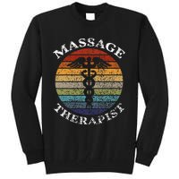 Massage Therapy Massage Therapist Vintage Sunset Gifts Tall Sweatshirt