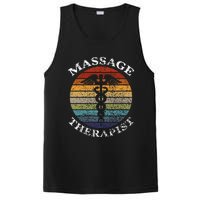 Massage Therapy Massage Therapist Vintage Sunset Gifts PosiCharge Competitor Tank