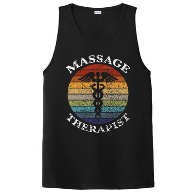 Massage Therapy Massage Therapist Vintage Sunset Gifts PosiCharge Competitor Tank