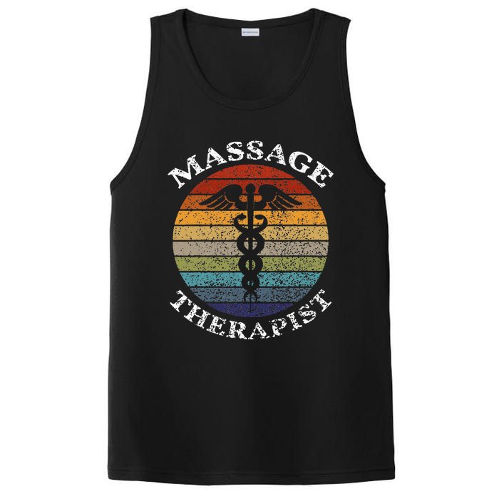 Massage Therapy Massage Therapist Vintage Sunset Gifts PosiCharge Competitor Tank