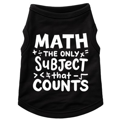 Math Teacher Mathematician Funny Gift Doggie Tank