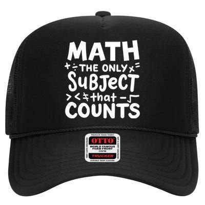 Math Teacher Mathematician Funny Gift High Crown Mesh Back Trucker Hat