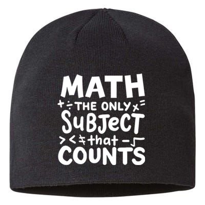 Math Teacher Mathematician Funny Gift Sustainable Beanie