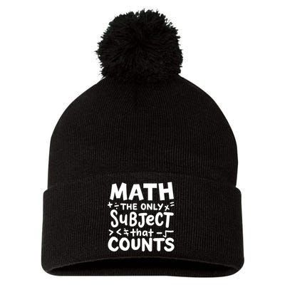 Math Teacher Mathematician Funny Gift Pom Pom 12in Knit Beanie