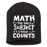 Math Teacher Mathematician Funny Gift Short Acrylic Beanie