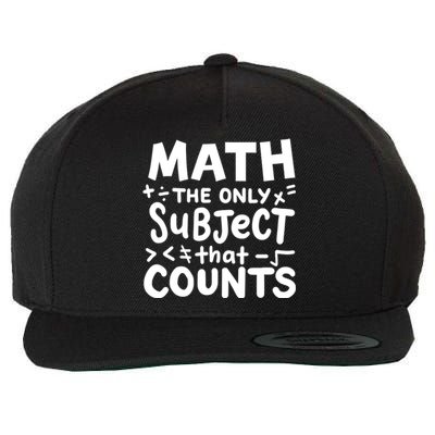 Math Teacher Mathematician Funny Gift Wool Snapback Cap