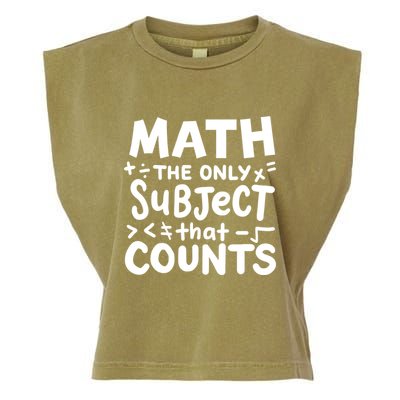 Math Teacher Mathematician Funny Gift Garment-Dyed Women's Muscle Tee