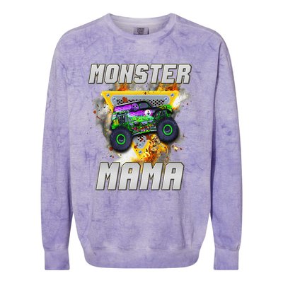 Monster Truck Mama Monster Truck Are My Jam Truck Lovers Colorblast Crewneck Sweatshirt