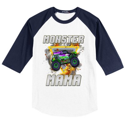 Monster Truck Mama Monster Truck Are My Jam Truck Lovers Baseball Sleeve Shirt