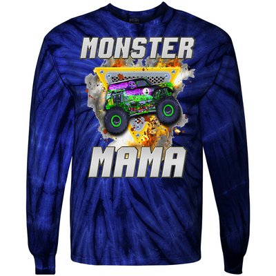 Monster Truck Mama Monster Truck Are My Jam Truck Lovers Tie-Dye Long Sleeve Shirt