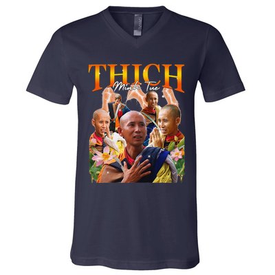 Monk Thich Minh Tue Bootleg V-Neck T-Shirt