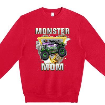 Monster Truck Mom Monster Truck Are My Jam Premium Crewneck Sweatshirt