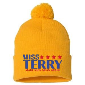 Miss Terry Make Nick Mean Again Pom Pom 12in Knit Beanie