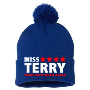 Miss Terry Make Nick Mean Again Pom Pom 12in Knit Beanie