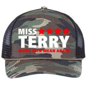 Miss Terry Make Nick Mean Again Retro Rope Trucker Hat Cap