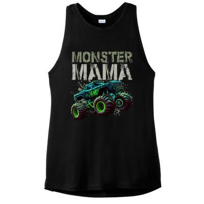 Monster Truck Mama Family Matching Monster Truck Lovers Ladies PosiCharge Tri-Blend Wicking Tank