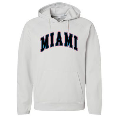 Miami Text Performance Fleece Hoodie