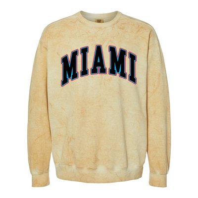 Miami Text Colorblast Crewneck Sweatshirt