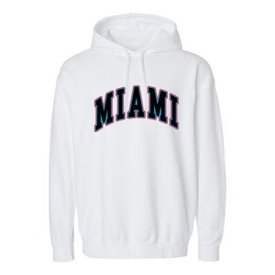 Miami Text Garment-Dyed Fleece Hoodie