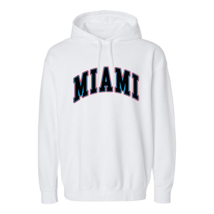 Miami Text Garment-Dyed Fleece Hoodie