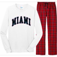 Miami Text Long Sleeve Pajama Set