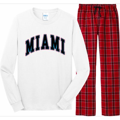 Miami Text Long Sleeve Pajama Set