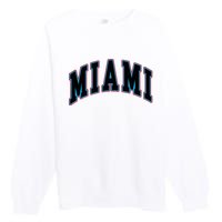 Miami Text Premium Crewneck Sweatshirt