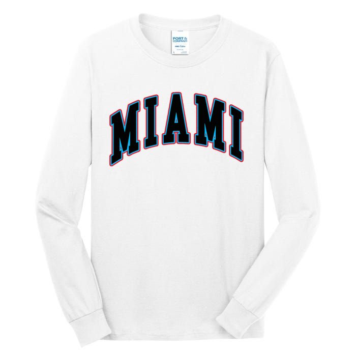 Miami Text Tall Long Sleeve T-Shirt