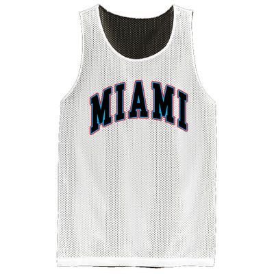 Miami Text Mesh Reversible Basketball Jersey Tank