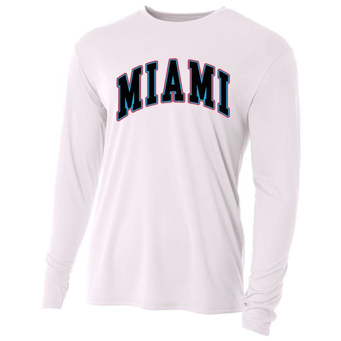 Miami Text Cooling Performance Long Sleeve Crew