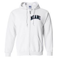 Miami Text Full Zip Hoodie