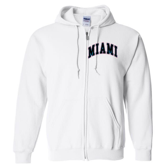 Miami Text Full Zip Hoodie