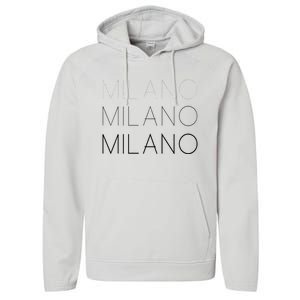 Milano T Milan Italy Fashion Italian Graphic Performance Fleece Hoodie