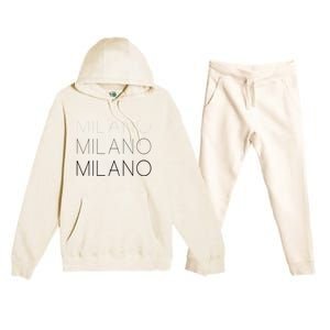 Milano T Milan Italy Fashion Italian Graphic Premium Hooded Sweatsuit Set