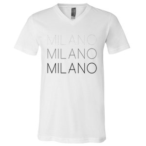 Milano T Milan Italy Fashion Italian Graphic V-Neck T-Shirt