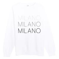 Milano T Milan Italy Fashion Italian Graphic Premium Crewneck Sweatshirt