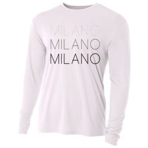 Milano T Milan Italy Fashion Italian Graphic Cooling Performance Long Sleeve Crew