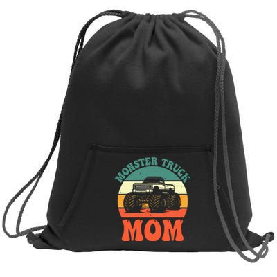 Monster Truck MOM Tee Retro Monster Truck Mother's Day Sweatshirt Cinch Pack Bag